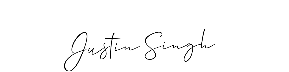 How to make Justin Singh signature? Allison_Script is a professional autograph style. Create handwritten signature for Justin Singh name. Justin Singh signature style 2 images and pictures png