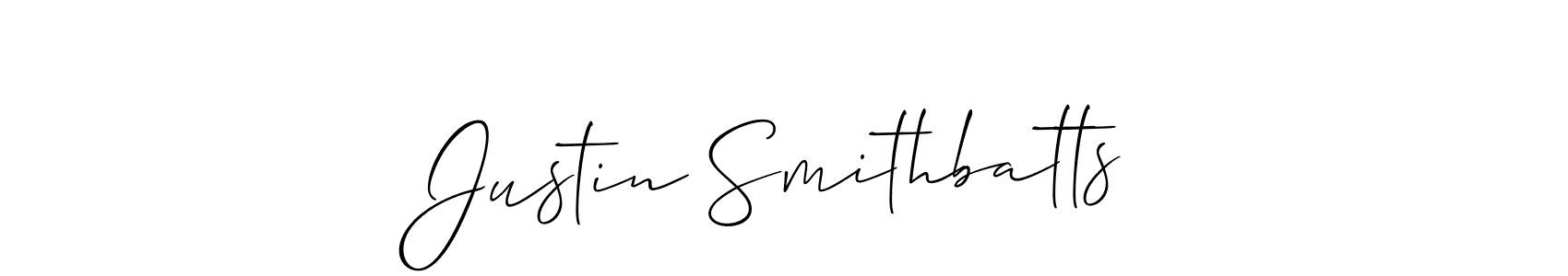 How to make Justin Smithbatts signature? Allison_Script is a professional autograph style. Create handwritten signature for Justin Smithbatts name. Justin Smithbatts signature style 2 images and pictures png