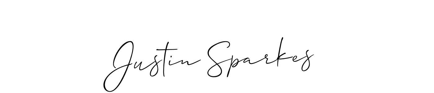 Make a beautiful signature design for name Justin Sparkes. With this signature (Allison_Script) style, you can create a handwritten signature for free. Justin Sparkes signature style 2 images and pictures png