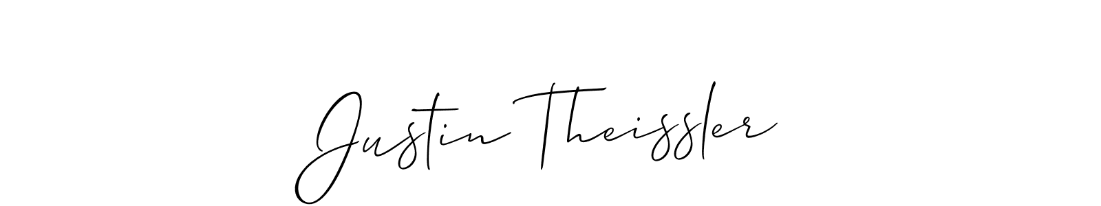 Create a beautiful signature design for name Justin Theissler. With this signature (Allison_Script) fonts, you can make a handwritten signature for free. Justin Theissler signature style 2 images and pictures png