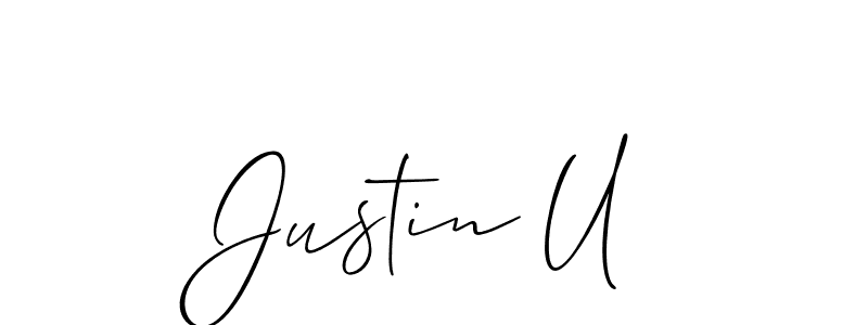 Once you've used our free online signature maker to create your best signature Allison_Script style, it's time to enjoy all of the benefits that Justin U name signing documents. Justin U signature style 2 images and pictures png