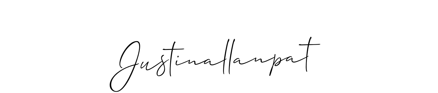 Also we have Justinallanpat name is the best signature style. Create professional handwritten signature collection using Allison_Script autograph style. Justinallanpat signature style 2 images and pictures png