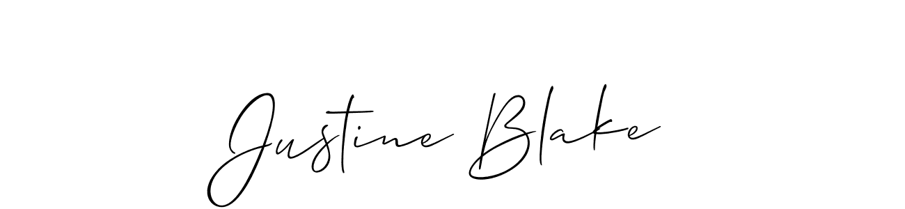 You should practise on your own different ways (Allison_Script) to write your name (Justine Blake) in signature. don't let someone else do it for you. Justine Blake signature style 2 images and pictures png