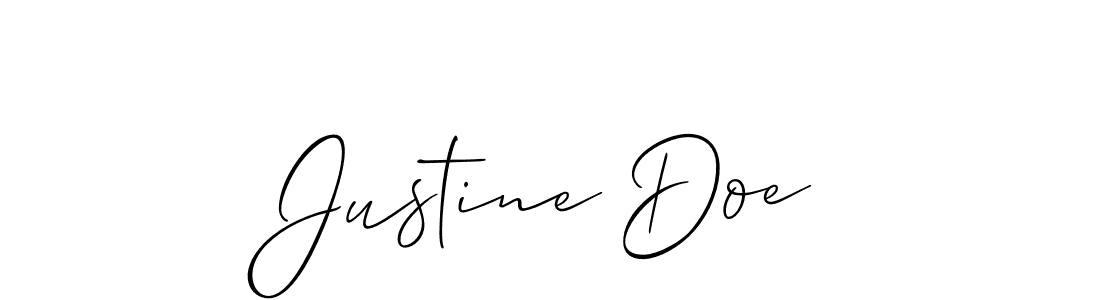Justine Doe stylish signature style. Best Handwritten Sign (Allison_Script) for my name. Handwritten Signature Collection Ideas for my name Justine Doe. Justine Doe signature style 2 images and pictures png