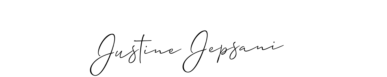 Similarly Allison_Script is the best handwritten signature design. Signature creator online .You can use it as an online autograph creator for name Justine Jepsani. Justine Jepsani signature style 2 images and pictures png