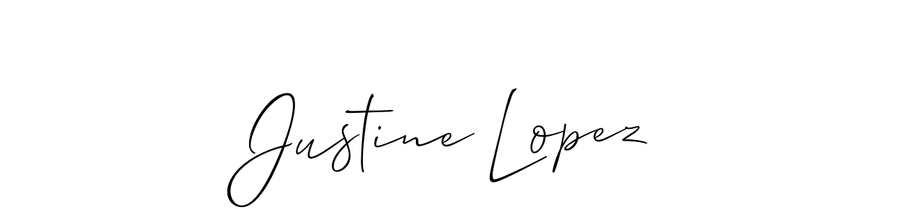 It looks lik you need a new signature style for name Justine Lopez. Design unique handwritten (Allison_Script) signature with our free signature maker in just a few clicks. Justine Lopez signature style 2 images and pictures png