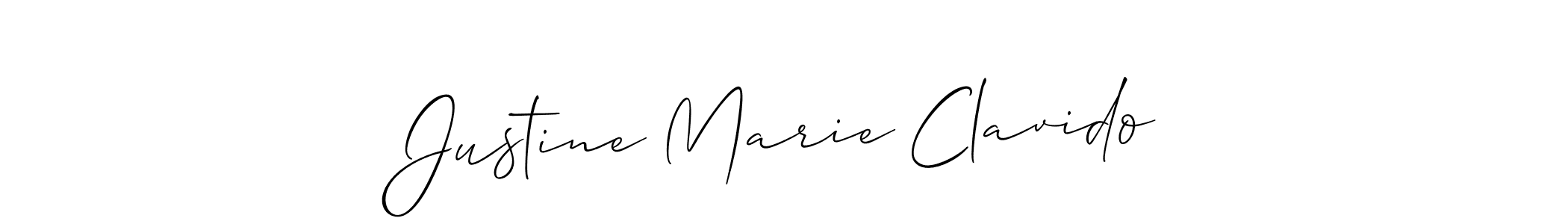 Also You can easily find your signature by using the search form. We will create Justine Marie Clavido name handwritten signature images for you free of cost using Allison_Script sign style. Justine Marie Clavido signature style 2 images and pictures png
