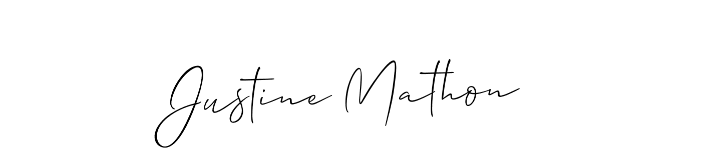 if you are searching for the best signature style for your name Justine Mathon. so please give up your signature search. here we have designed multiple signature styles  using Allison_Script. Justine Mathon signature style 2 images and pictures png