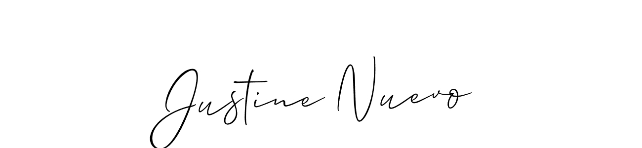 It looks lik you need a new signature style for name Justine Nuevo. Design unique handwritten (Allison_Script) signature with our free signature maker in just a few clicks. Justine Nuevo signature style 2 images and pictures png
