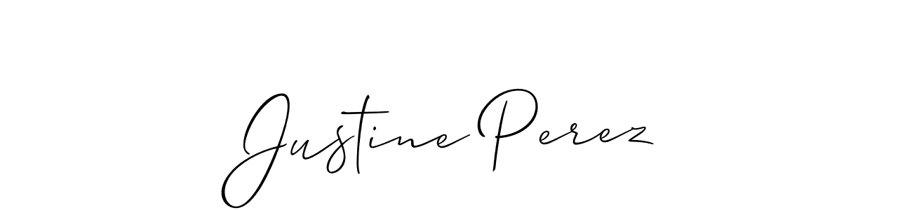Make a beautiful signature design for name Justine Perez. With this signature (Allison_Script) style, you can create a handwritten signature for free. Justine Perez signature style 2 images and pictures png