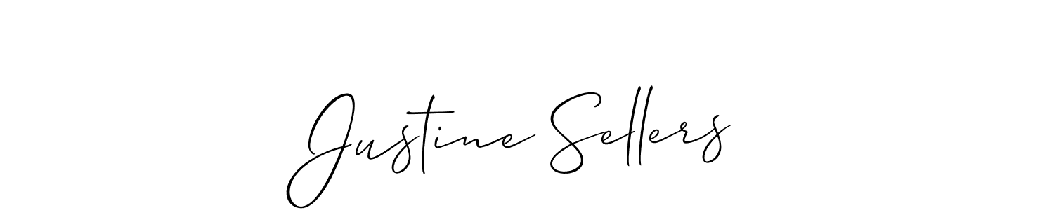 How to make Justine Sellers name signature. Use Allison_Script style for creating short signs online. This is the latest handwritten sign. Justine Sellers signature style 2 images and pictures png