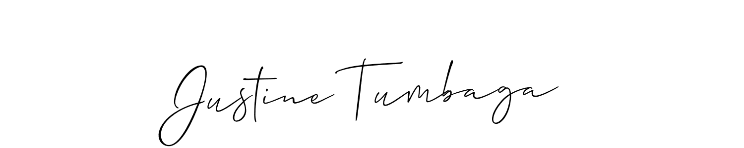 Create a beautiful signature design for name Justine Tumbaga. With this signature (Allison_Script) fonts, you can make a handwritten signature for free. Justine Tumbaga signature style 2 images and pictures png