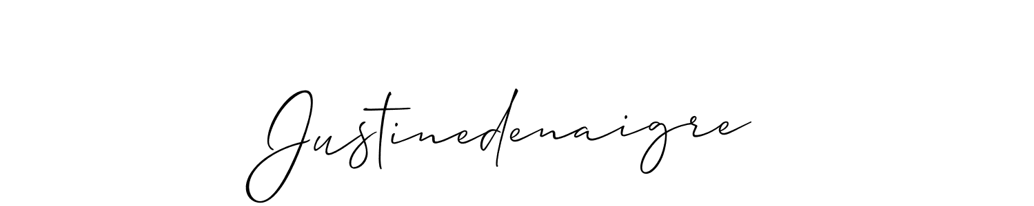 Make a beautiful signature design for name Justinedenaigre. With this signature (Allison_Script) style, you can create a handwritten signature for free. Justinedenaigre signature style 2 images and pictures png