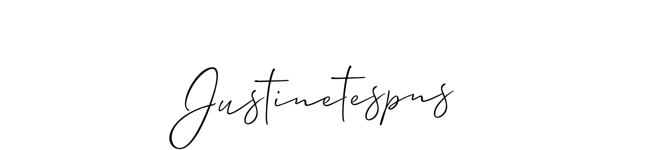 Justinetespns stylish signature style. Best Handwritten Sign (Allison_Script) for my name. Handwritten Signature Collection Ideas for my name Justinetespns. Justinetespns signature style 2 images and pictures png