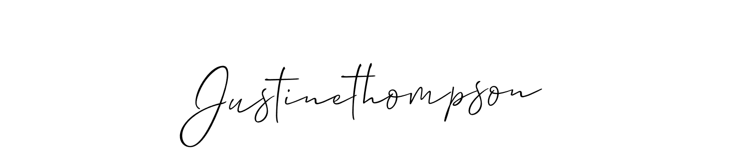 Design your own signature with our free online signature maker. With this signature software, you can create a handwritten (Allison_Script) signature for name Justinethompson. Justinethompson signature style 2 images and pictures png
