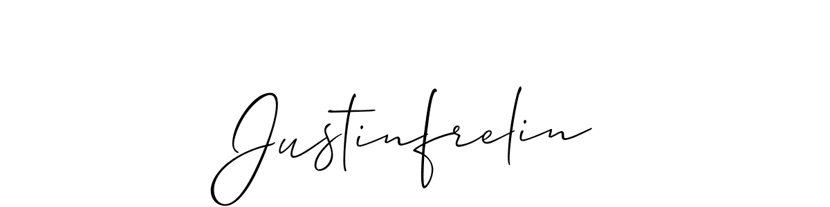 It looks lik you need a new signature style for name Justinfrelin. Design unique handwritten (Allison_Script) signature with our free signature maker in just a few clicks. Justinfrelin signature style 2 images and pictures png