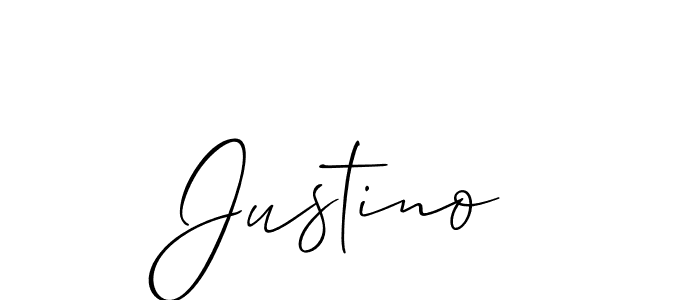 Create a beautiful signature design for name Justino. With this signature (Allison_Script) fonts, you can make a handwritten signature for free. Justino signature style 2 images and pictures png