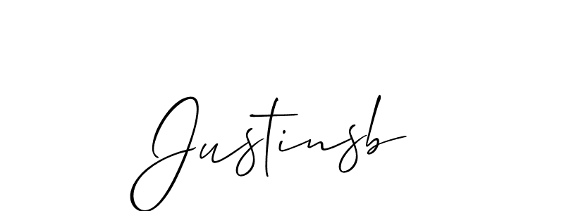 Make a beautiful signature design for name Justinsb. With this signature (Allison_Script) style, you can create a handwritten signature for free. Justinsb signature style 2 images and pictures png
