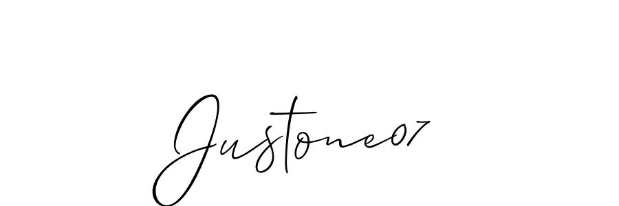 if you are searching for the best signature style for your name Justone07. so please give up your signature search. here we have designed multiple signature styles  using Allison_Script. Justone07 signature style 2 images and pictures png