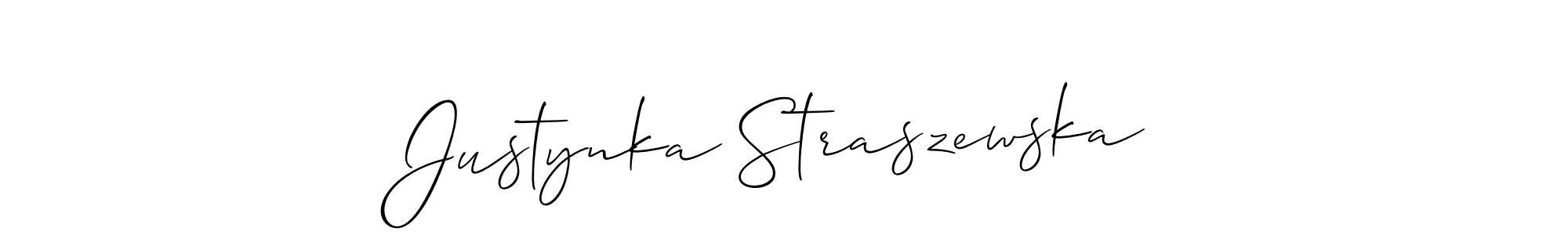 Design your own signature with our free online signature maker. With this signature software, you can create a handwritten (Allison_Script) signature for name Justynka Straszewska. Justynka Straszewska signature style 2 images and pictures png