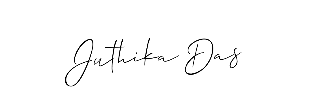 Use a signature maker to create a handwritten signature online. With this signature software, you can design (Allison_Script) your own signature for name Juthika Das. Juthika Das signature style 2 images and pictures png