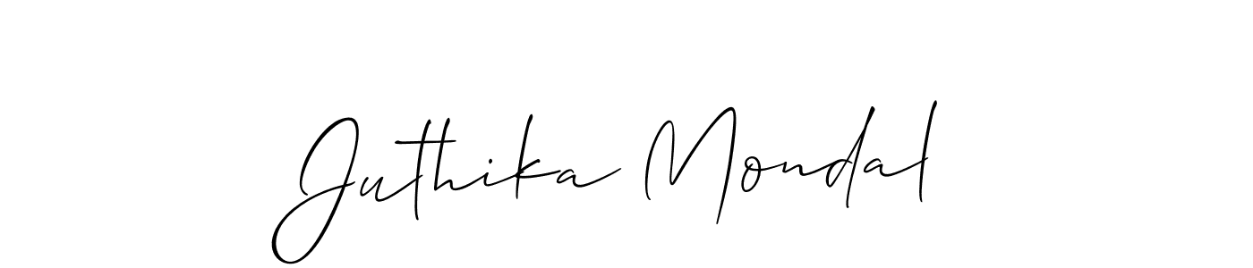 Create a beautiful signature design for name Juthika Mondal. With this signature (Allison_Script) fonts, you can make a handwritten signature for free. Juthika Mondal signature style 2 images and pictures png