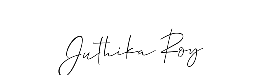 Design your own signature with our free online signature maker. With this signature software, you can create a handwritten (Allison_Script) signature for name Juthika Roy. Juthika Roy signature style 2 images and pictures png