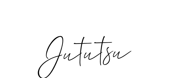 Make a beautiful signature design for name Jututsu. With this signature (Allison_Script) style, you can create a handwritten signature for free. Jututsu signature style 2 images and pictures png