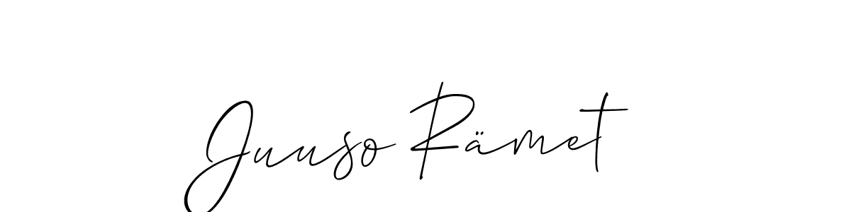 Also we have Juuso Rämet name is the best signature style. Create professional handwritten signature collection using Allison_Script autograph style. Juuso Rämet signature style 2 images and pictures png