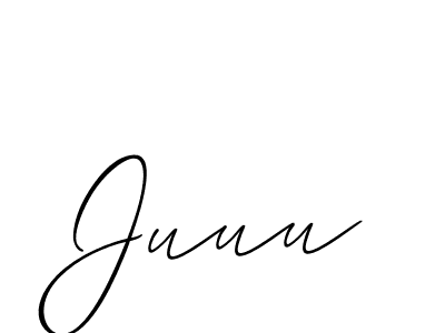 Create a beautiful signature design for name Juuu. With this signature (Allison_Script) fonts, you can make a handwritten signature for free. Juuu signature style 2 images and pictures png
