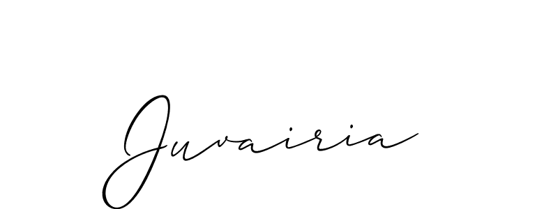 Create a beautiful signature design for name Juvairia. With this signature (Allison_Script) fonts, you can make a handwritten signature for free. Juvairia signature style 2 images and pictures png