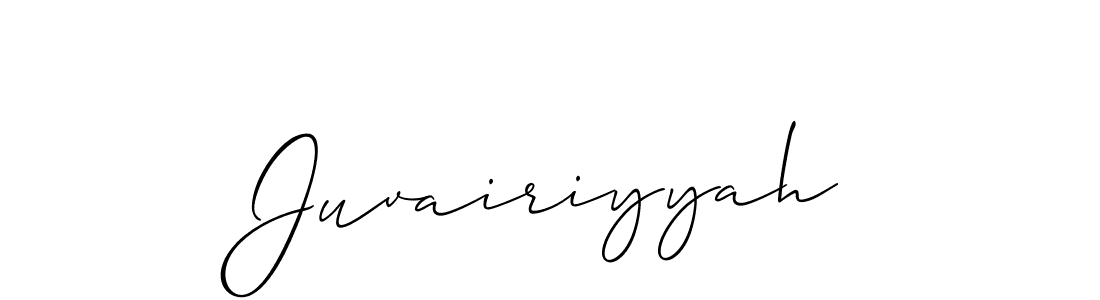 Create a beautiful signature design for name Juvairiyyah. With this signature (Allison_Script) fonts, you can make a handwritten signature for free. Juvairiyyah signature style 2 images and pictures png