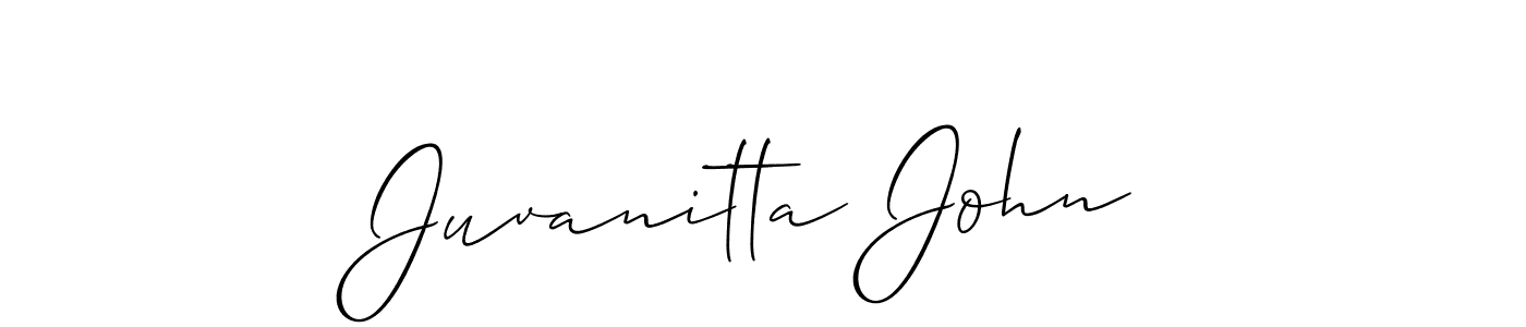 Also we have Juvanitta John name is the best signature style. Create professional handwritten signature collection using Allison_Script autograph style. Juvanitta John signature style 2 images and pictures png