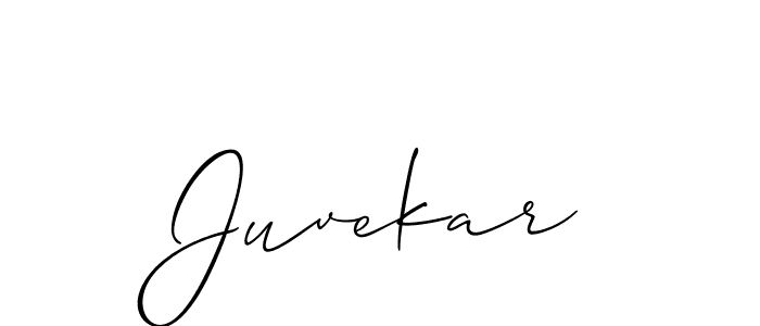 Design your own signature with our free online signature maker. With this signature software, you can create a handwritten (Allison_Script) signature for name Juvekar. Juvekar signature style 2 images and pictures png