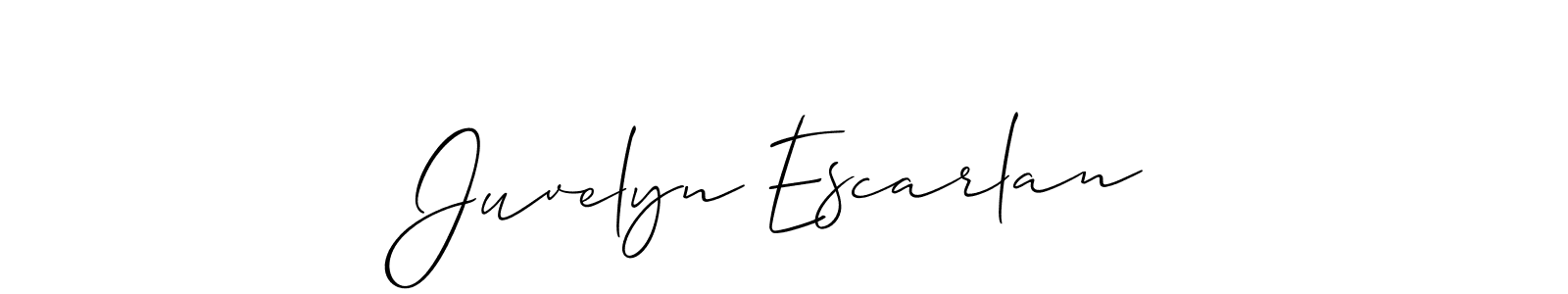 It looks lik you need a new signature style for name Juvelyn Escarlan. Design unique handwritten (Allison_Script) signature with our free signature maker in just a few clicks. Juvelyn Escarlan signature style 2 images and pictures png