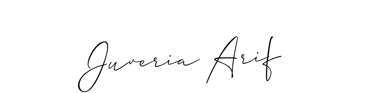 Also You can easily find your signature by using the search form. We will create Juveria Arif name handwritten signature images for you free of cost using Allison_Script sign style. Juveria Arif signature style 2 images and pictures png