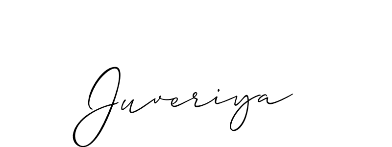 Create a beautiful signature design for name Juveriya. With this signature (Allison_Script) fonts, you can make a handwritten signature for free. Juveriya signature style 2 images and pictures png