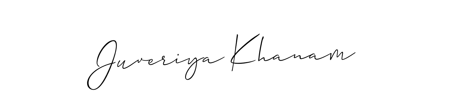 How to make Juveriya Khanam signature? Allison_Script is a professional autograph style. Create handwritten signature for Juveriya Khanam name. Juveriya Khanam signature style 2 images and pictures png