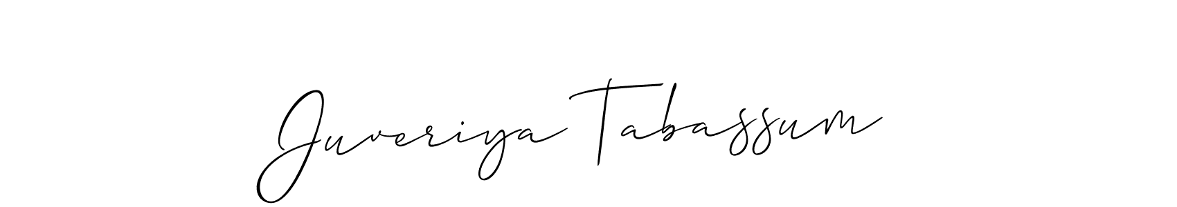 Also You can easily find your signature by using the search form. We will create Juveriya Tabassum name handwritten signature images for you free of cost using Allison_Script sign style. Juveriya Tabassum signature style 2 images and pictures png