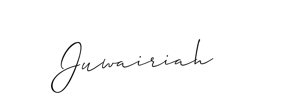 How to Draw Juwairiah signature style? Allison_Script is a latest design signature styles for name Juwairiah. Juwairiah signature style 2 images and pictures png