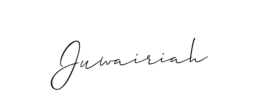 Also we have Juwairiah name is the best signature style. Create professional handwritten signature collection using Allison_Script autograph style. Juwairiah signature style 2 images and pictures png