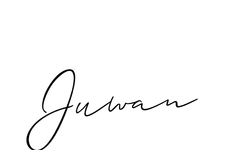 Make a beautiful signature design for name Juwan. With this signature (Allison_Script) style, you can create a handwritten signature for free. Juwan signature style 2 images and pictures png
