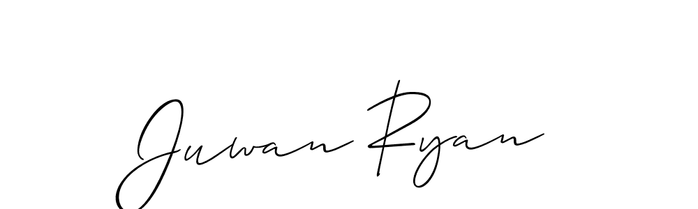Similarly Allison_Script is the best handwritten signature design. Signature creator online .You can use it as an online autograph creator for name Juwan Ryan. Juwan Ryan signature style 2 images and pictures png