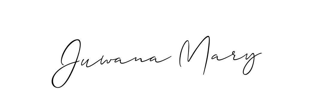 Design your own signature with our free online signature maker. With this signature software, you can create a handwritten (Allison_Script) signature for name Juwana Mary. Juwana Mary signature style 2 images and pictures png