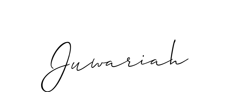 Allison_Script is a professional signature style that is perfect for those who want to add a touch of class to their signature. It is also a great choice for those who want to make their signature more unique. Get Juwariah name to fancy signature for free. Juwariah signature style 2 images and pictures png