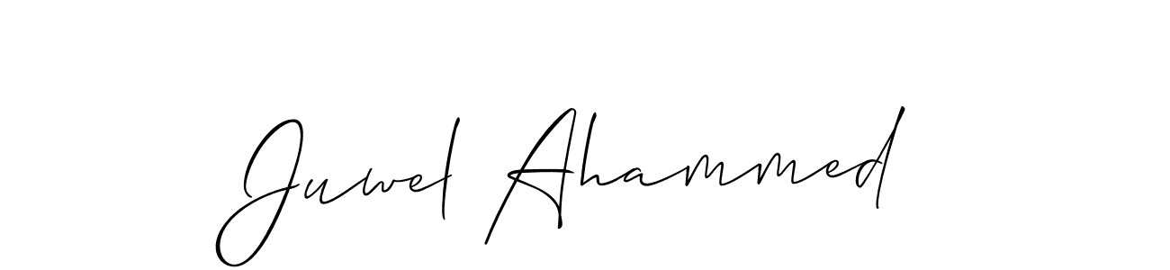 Design your own signature with our free online signature maker. With this signature software, you can create a handwritten (Allison_Script) signature for name Juwel Ahammed. Juwel Ahammed signature style 2 images and pictures png