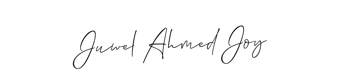 Juwel Ahmed Joy stylish signature style. Best Handwritten Sign (Allison_Script) for my name. Handwritten Signature Collection Ideas for my name Juwel Ahmed Joy. Juwel Ahmed Joy signature style 2 images and pictures png