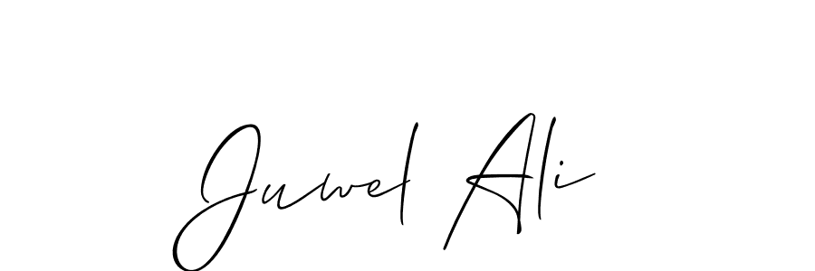 You should practise on your own different ways (Allison_Script) to write your name (Juwel Ali) in signature. don't let someone else do it for you. Juwel Ali signature style 2 images and pictures png