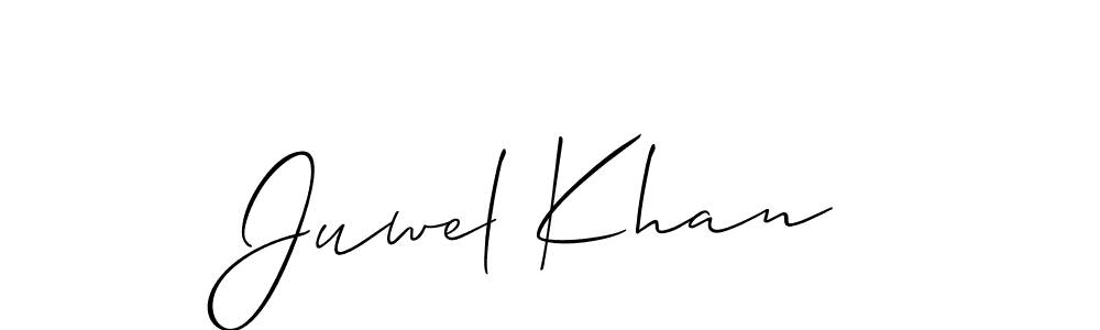 How to make Juwel Khan signature? Allison_Script is a professional autograph style. Create handwritten signature for Juwel Khan name. Juwel Khan signature style 2 images and pictures png