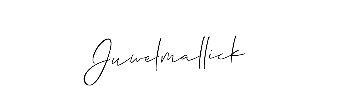 Design your own signature with our free online signature maker. With this signature software, you can create a handwritten (Allison_Script) signature for name Juwelmallick. Juwelmallick signature style 2 images and pictures png